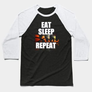 Eat Sleep Ball Repeat - Basketball Player - Sports Athlete Abstract Graphic Novelty Gift - Art Design Typographic Quote Baseball T-Shirt